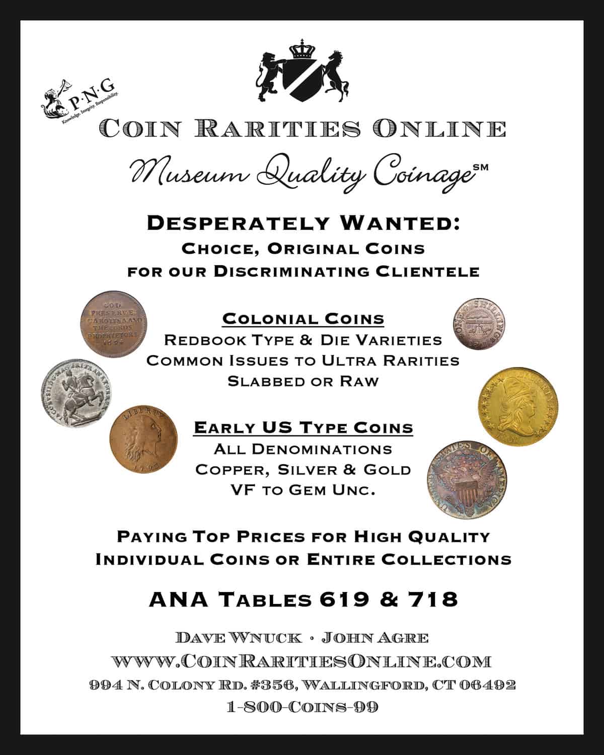 CoinRaritiesOnline 2009 ANA Ad